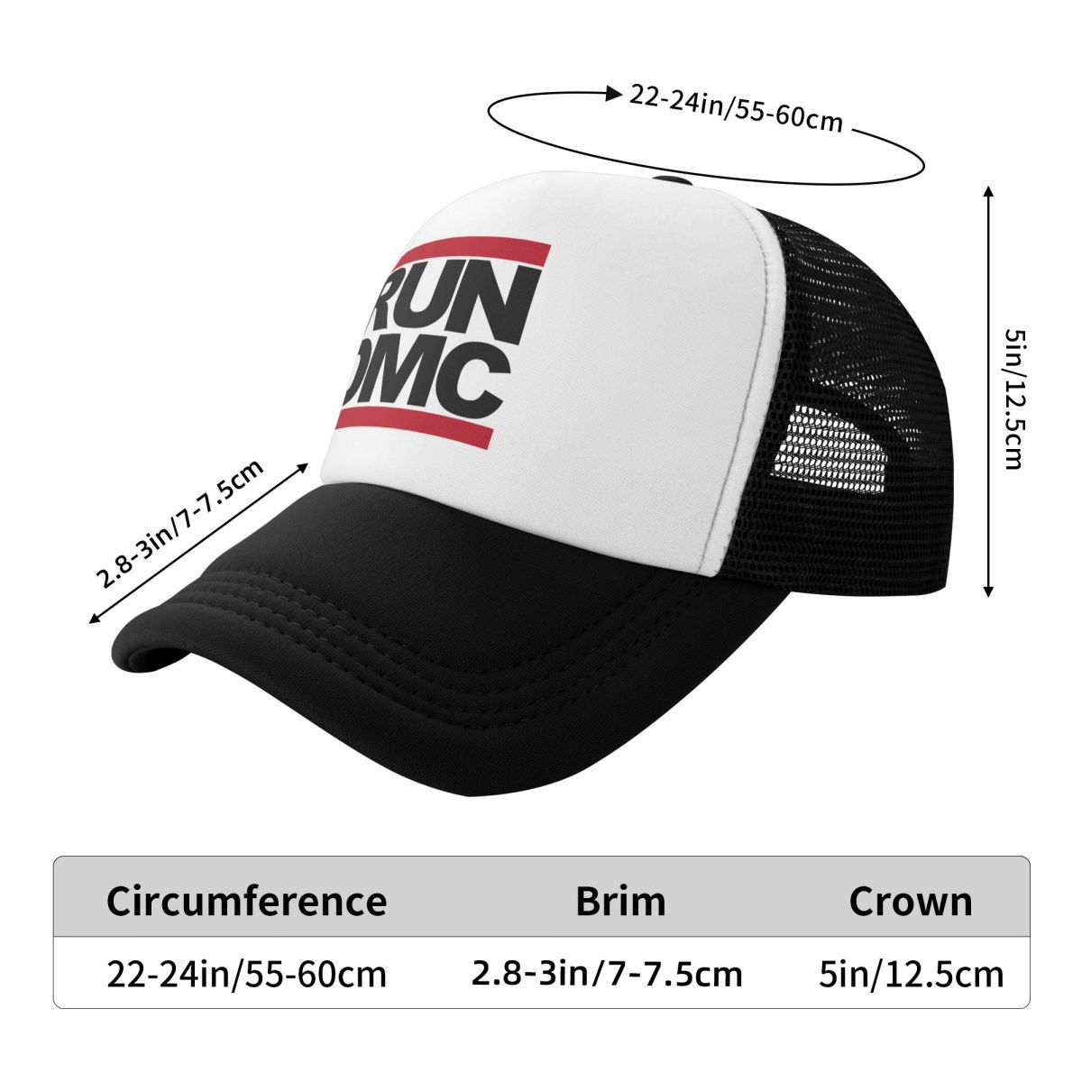 Run DMC Logo Trucker Hats Unis - огляд і ціна Trucker Cap Mesh