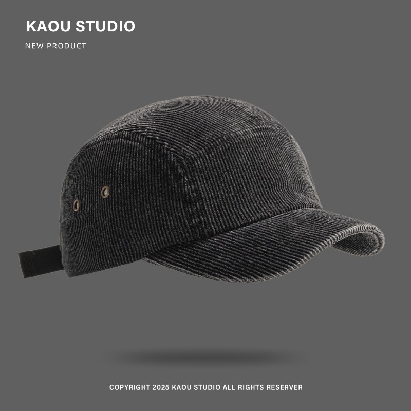 Japanese Retro Solid Color Cor - огляд і ціна Corduroy Cap 5 Panel