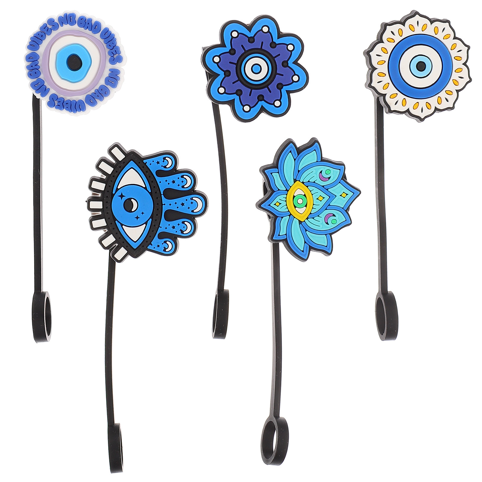 5pcs Silicone Straw Covers Cow - огляд і ціна Cowboy Hat Straw