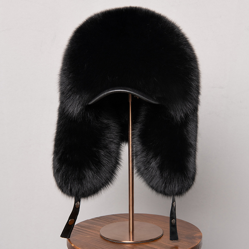 100% Real Fox Fur Hats Women's - огляд і ціна Trapper Hat Ear Flap