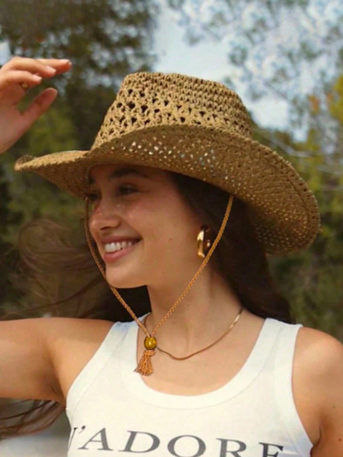 1pc Unisex Retro Hollow Curled - огляд і ціна Cowboy Hat Straw